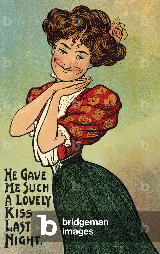 "Er gab mir gestern Abend so einen schönen Kuss (Farbe Litho)" von American School