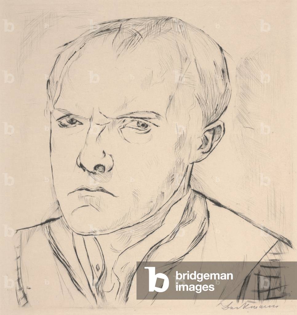 Autoportrait, 1918 (gravure à la pointe sèche)