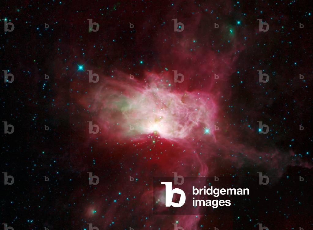 Questa immagine a mosaico scattata dal WISE della NASA, presenta tre nebulose che fanno parte della gigantesca
