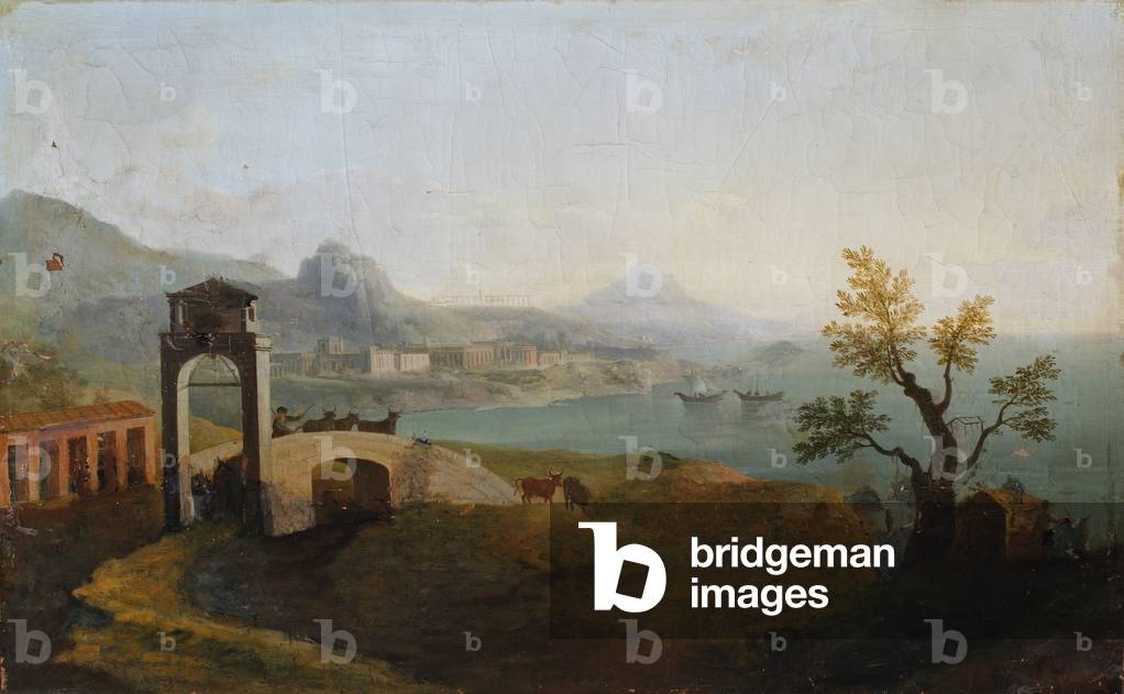 Immagine di Dipinto "Scene costiere mediterranee (olio su tela)" di Thomas Marlow