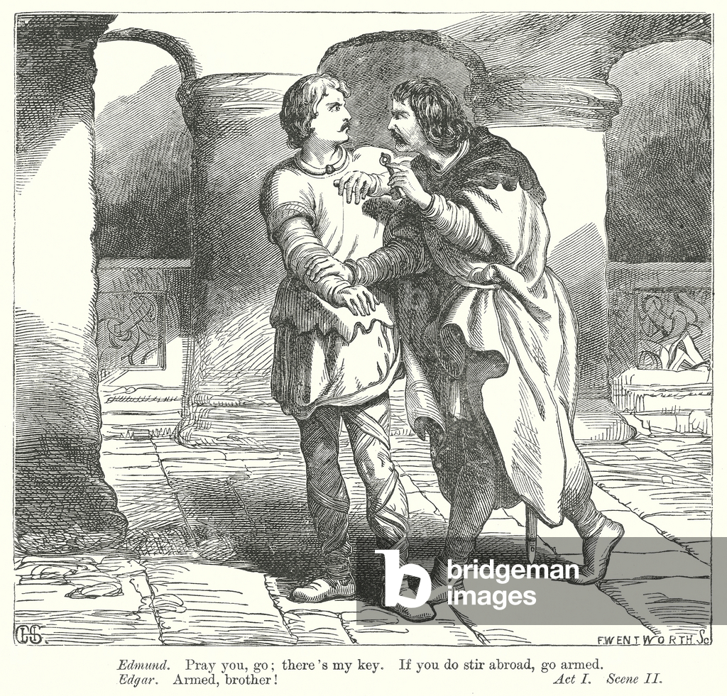 Image of Engraving depicting King Lear (engraving) 1801 by Henry Courtney Selous