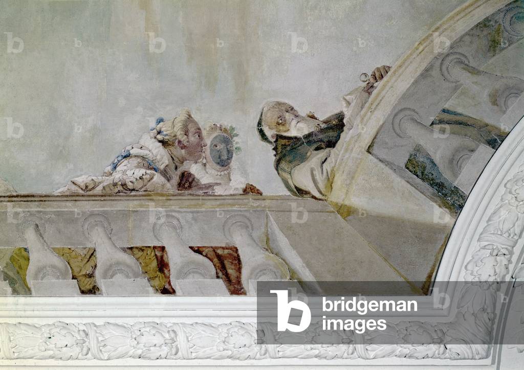 "Ruhm kündigt den Bewohnern der Villa die Ankunft Heinrichs III. an" von Giovanni Battista Tiepolo