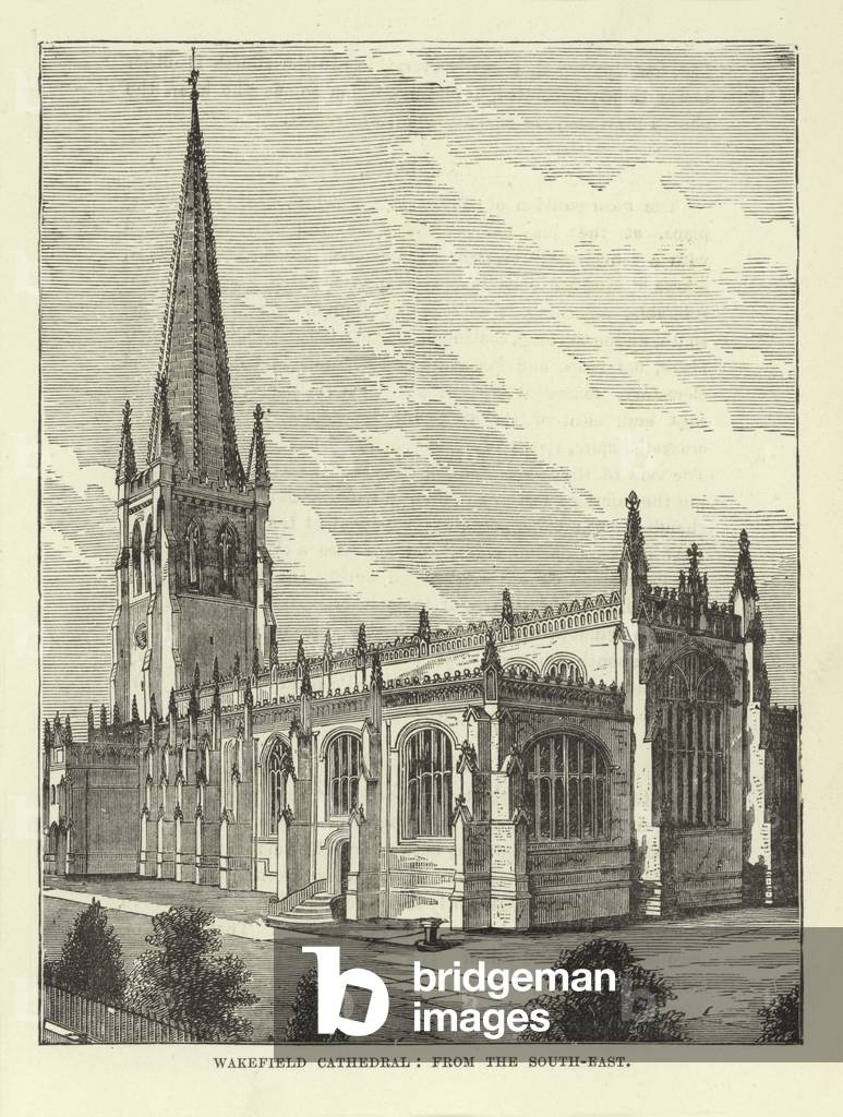 "Wakefield Cattedrale" di English School, b/w
