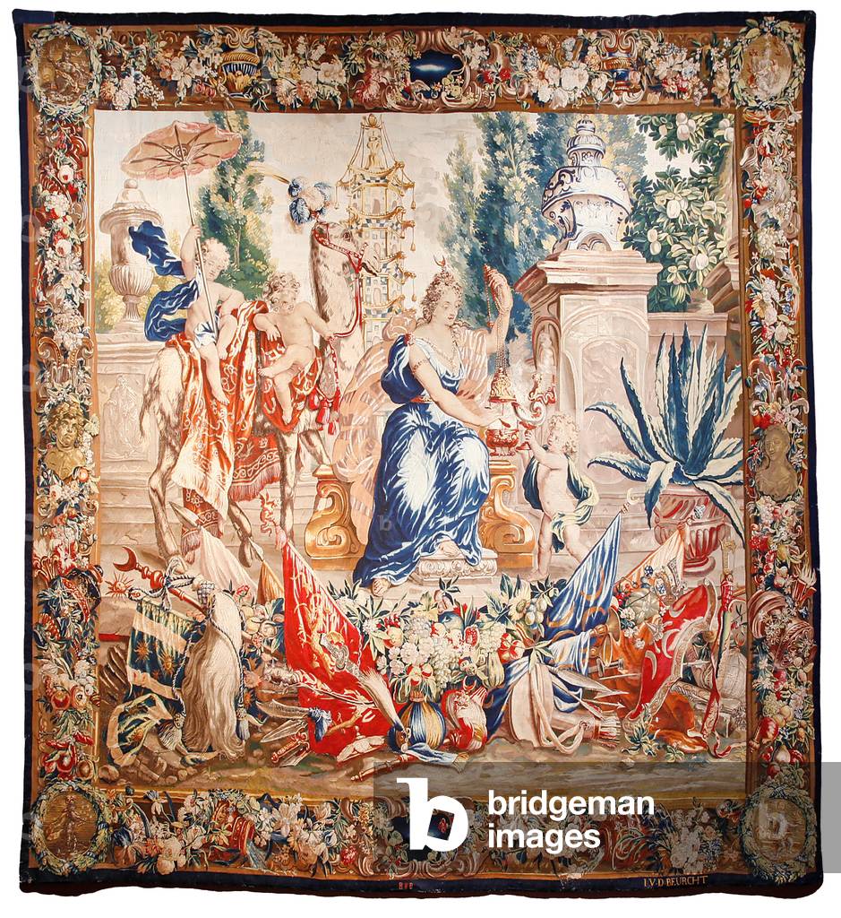 Image of Tapestry of Asia, late 17th century (Wool; tapestry weave; natural by Borcht, Jacob van 