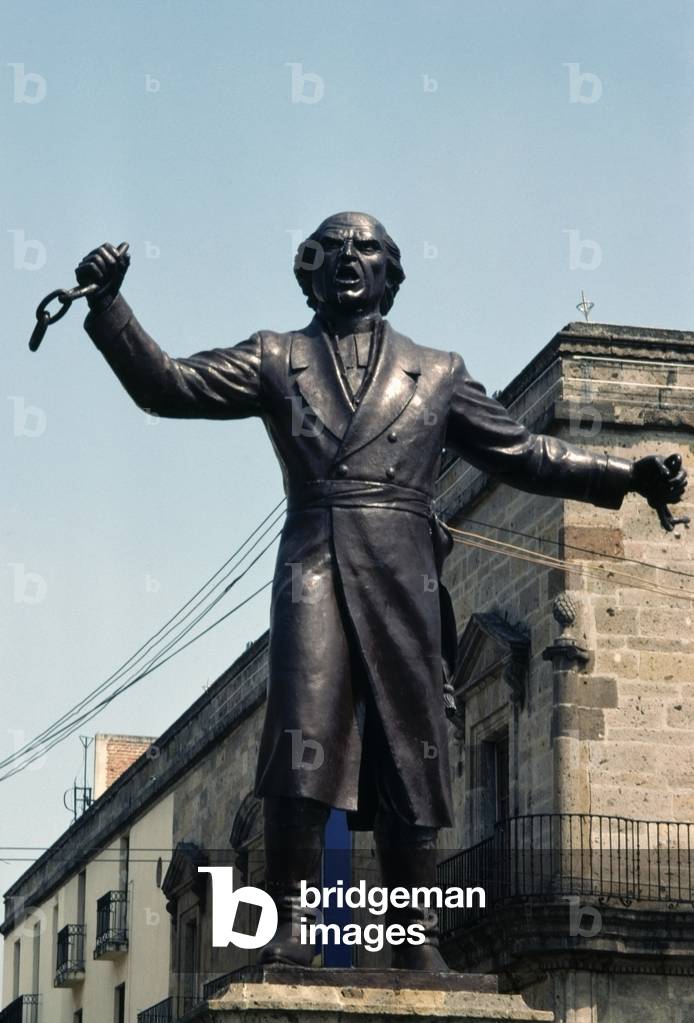 Image Of Statue Of Miguel Hidalgo Y Costilla 1753 1811 Breaking The 