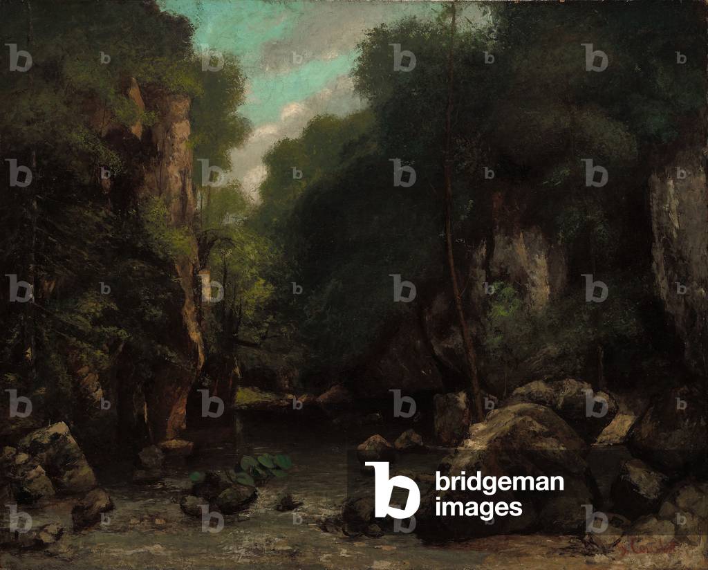 Image of Painting depicting The Valley of Les Puits-Noir 1868 by Gustave Courbet