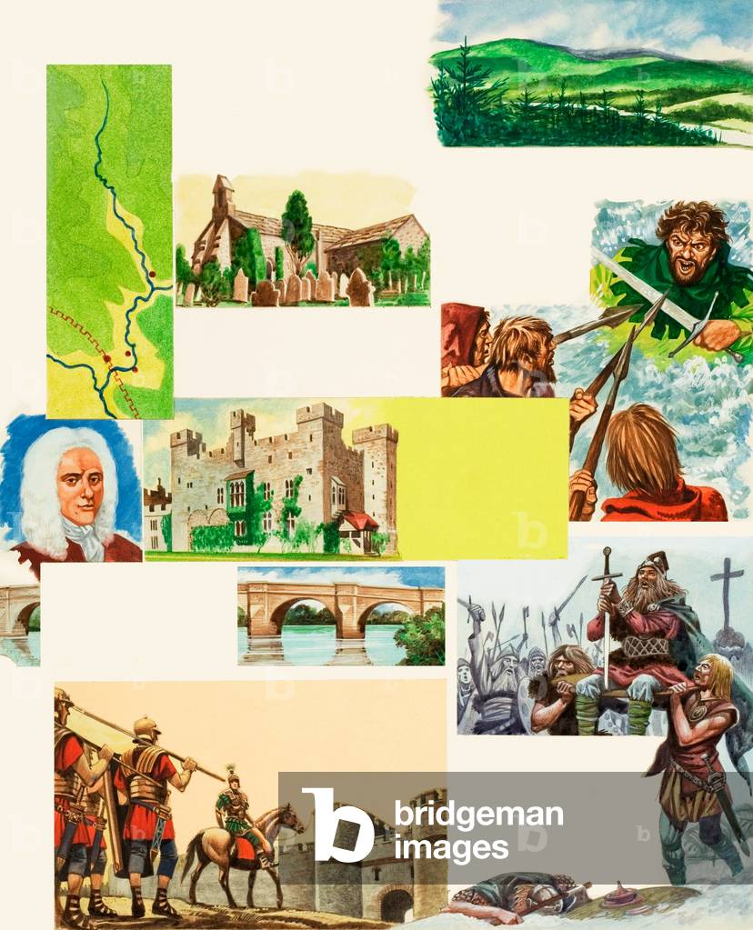 Immagine di Dipinto "Un viaggio lungo il Tyne (gouache su carta)" di Peter Jackson