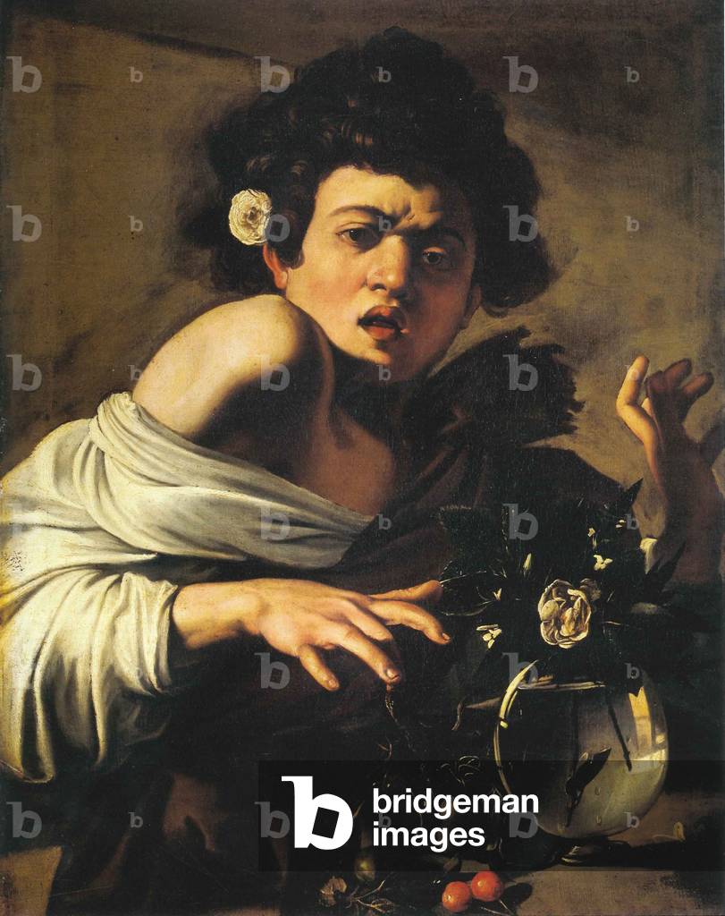 Image of Painting depicting Boy bitten by a lizard 1596 by Michelangelo Merisi da Caravaggio