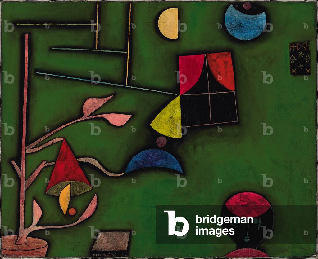 Still life with plant and window, 1927 (oil on canvas)