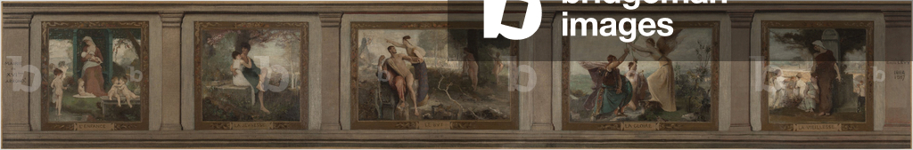Sketch for the town hall in the 16th arrondissement of Paris (salon en hémicycle): L'enfance, la jeunesse, le 