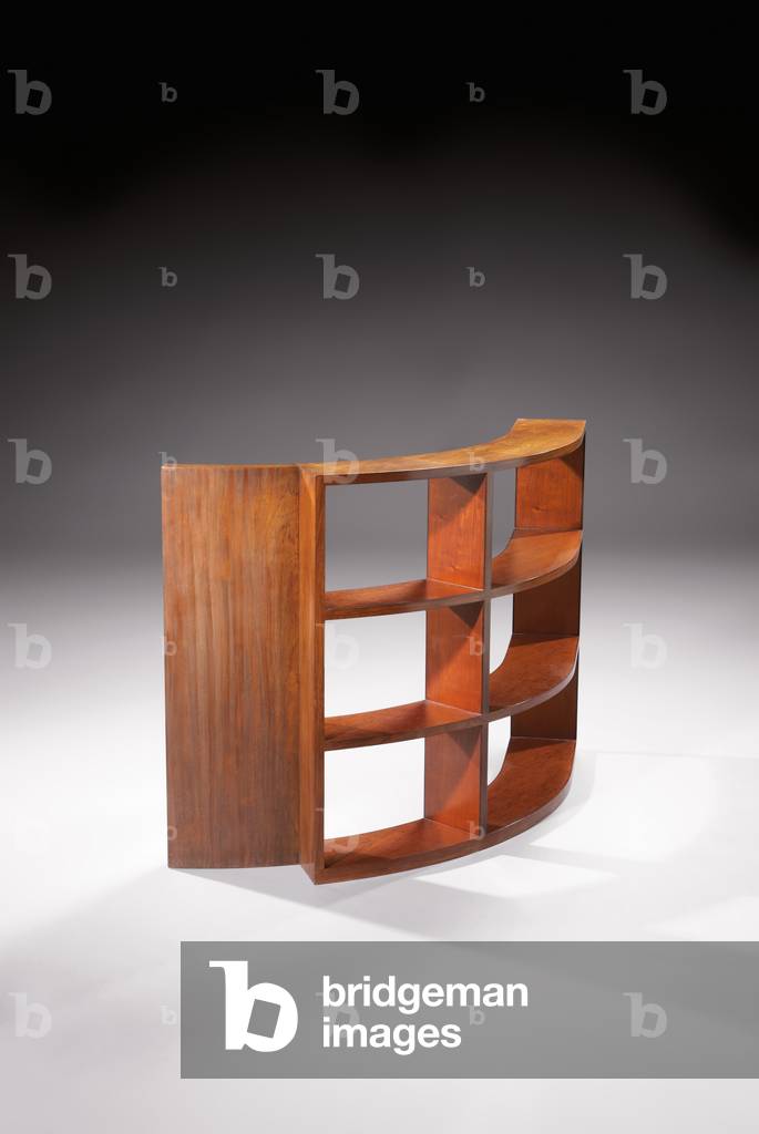 Offenes Bücherregal, um 1925 (Honduranisches Mahagoni & Rio Palisander)