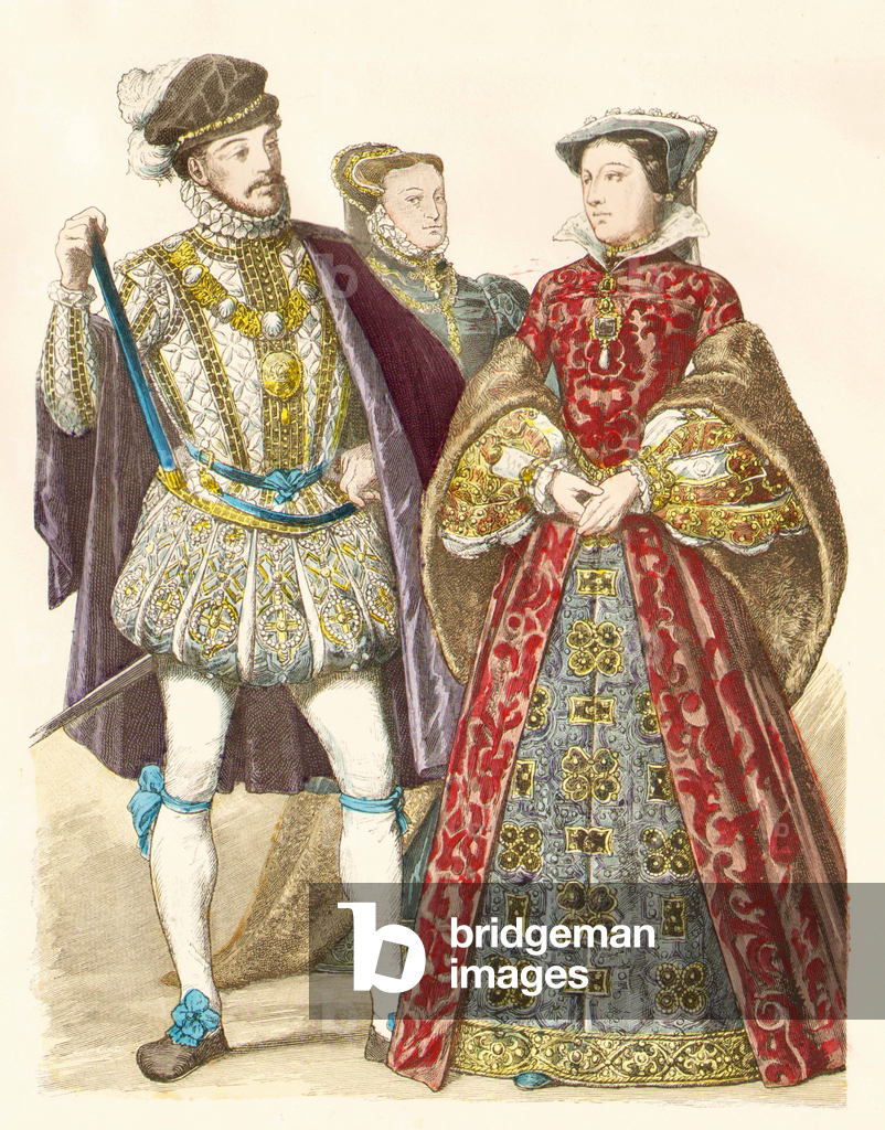 Lord Darnmley, Douglas di Angus e Maria Stuarda (stampa su lastra di rame)