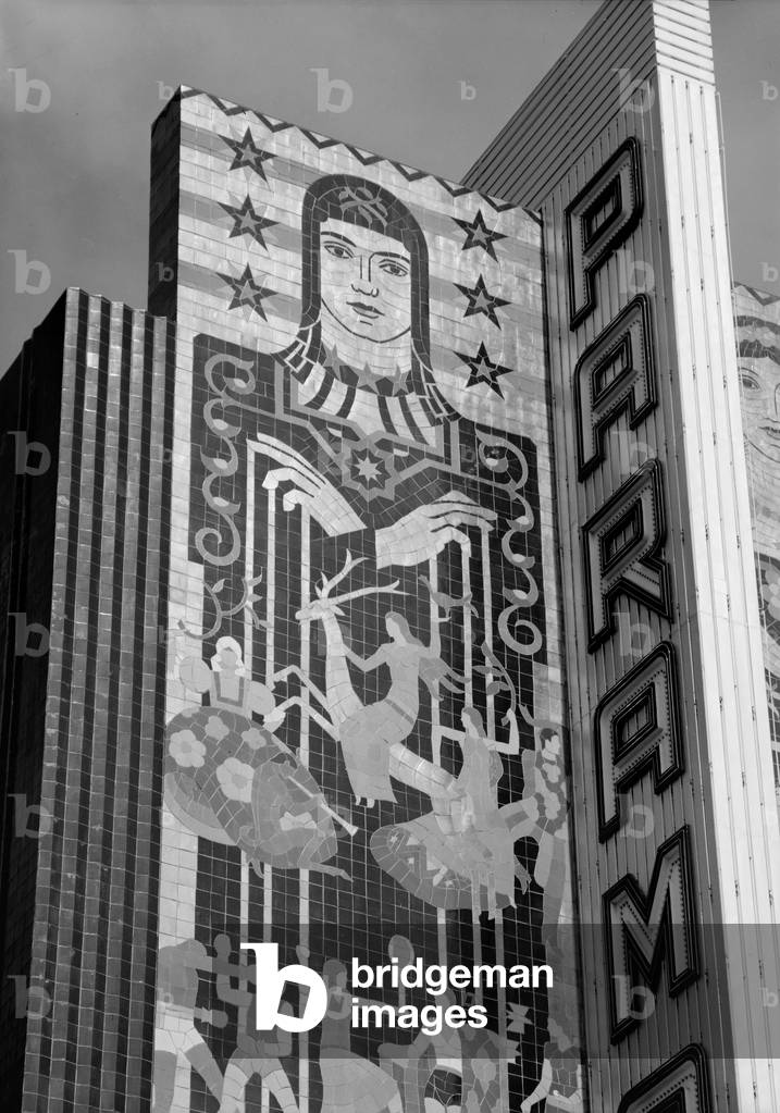 Image of Movie Theaters, The Paramount Theatre, detail of facade