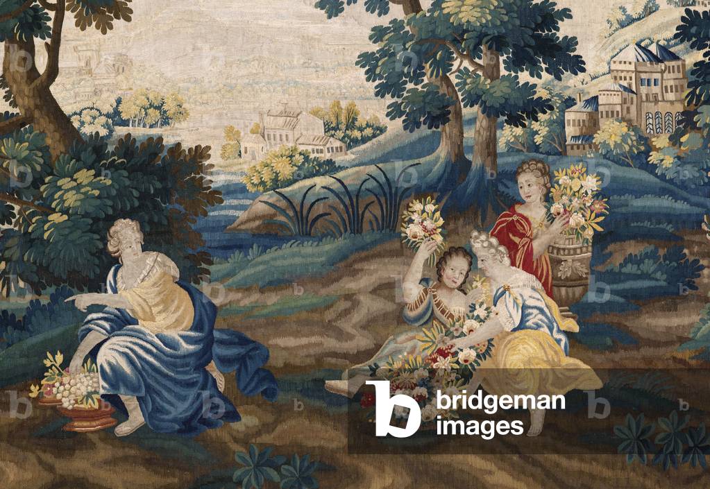 Flämischer Wandteppich. Ende des 17. Jahrhunderts. Eigentum der Kirche Sint-Walburgakerk Oudenaarde (Dekenij v