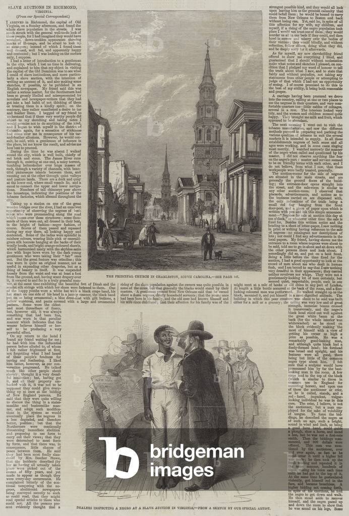 Sklavensauktionen in Richmond, Virginia (engravur)