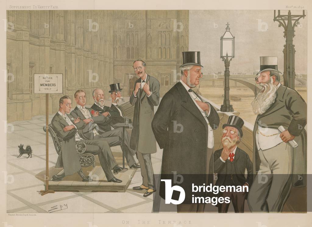 "Auf der Terrasse (Farbe litho)" von Leslie Matthew Ward, b/w