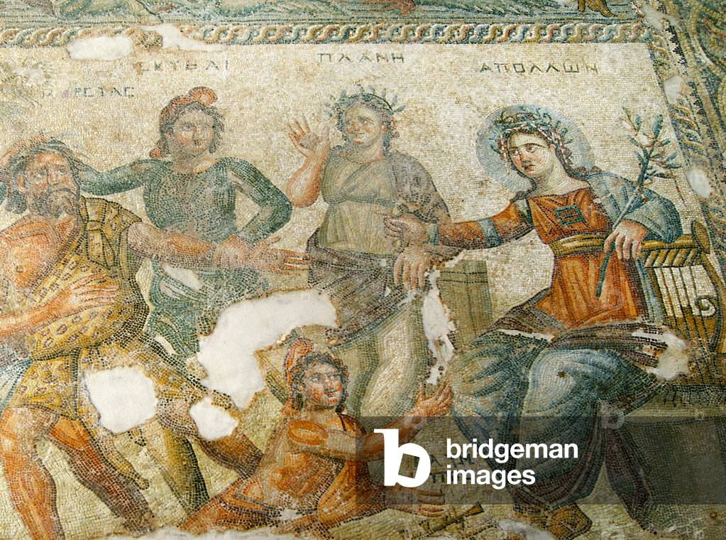 Apollo and Marsyas, House of Aion, Paphos, Zypern (Mosaik)
