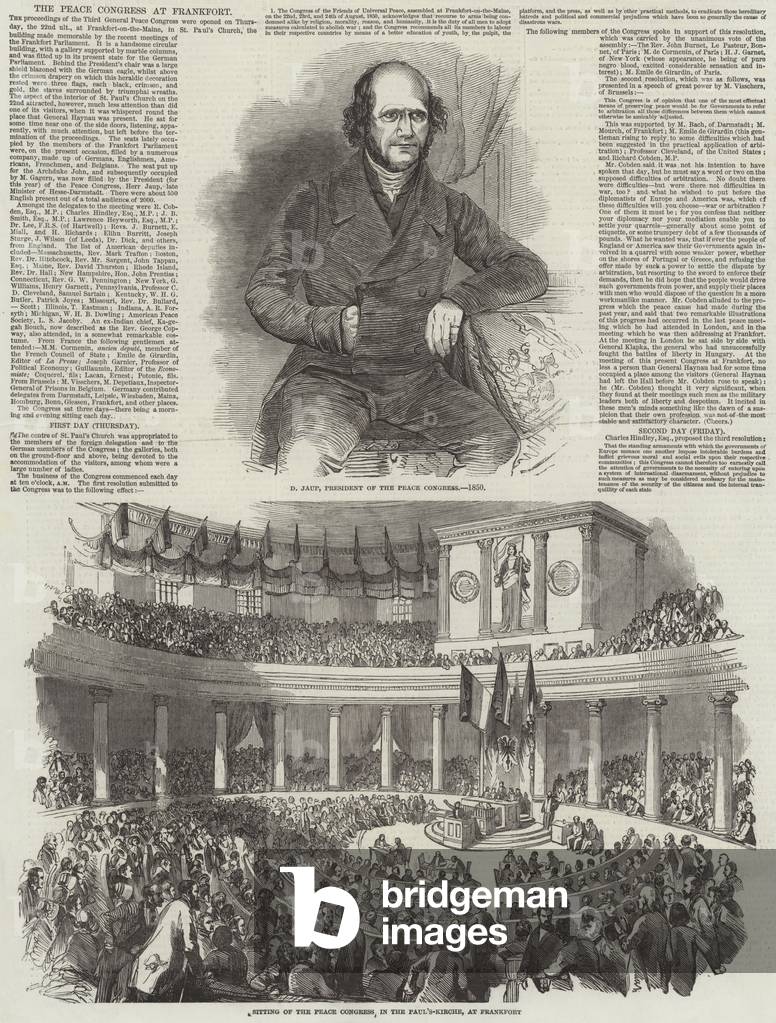 Der Friedenskongress in Frankfort (Gravur)