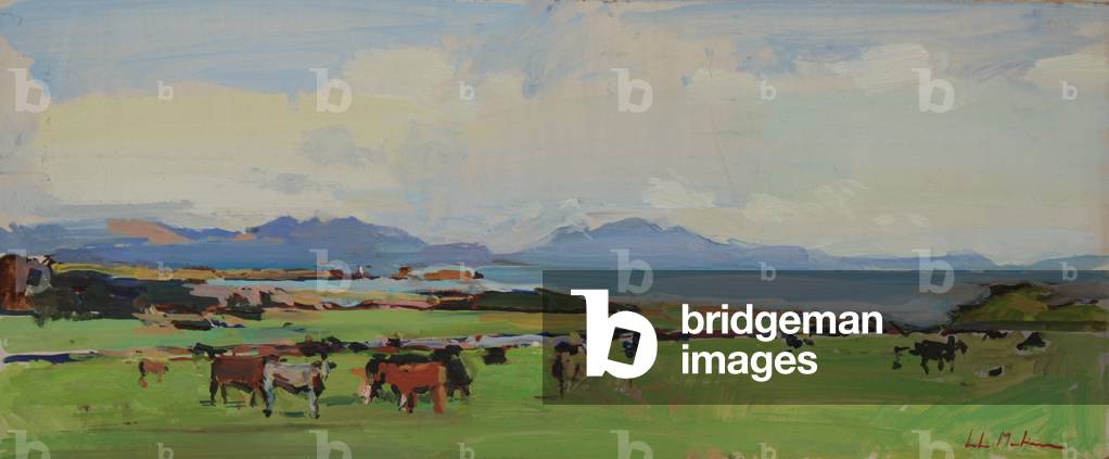 Image of Painting depicting Towards Snowdonia from Anglesey 2015 by Luke Martineau