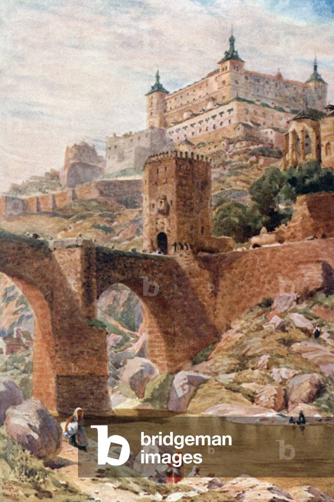 Toledo, Ponte Alcantara (colore lito)