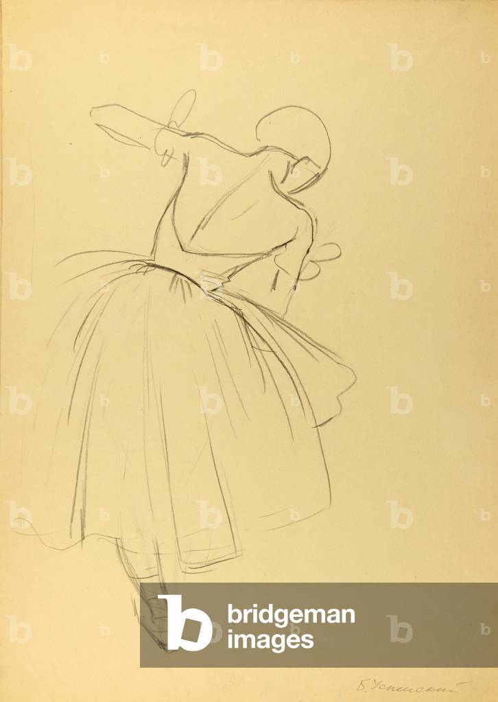 Ballerine, 1971 (crayon sur papier)