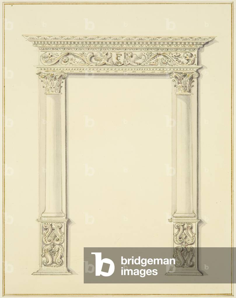 Immagine di Disegno "Porta della 'Bush Tavern'" di Thomas Leeson the Elder Rowbotham, b/w