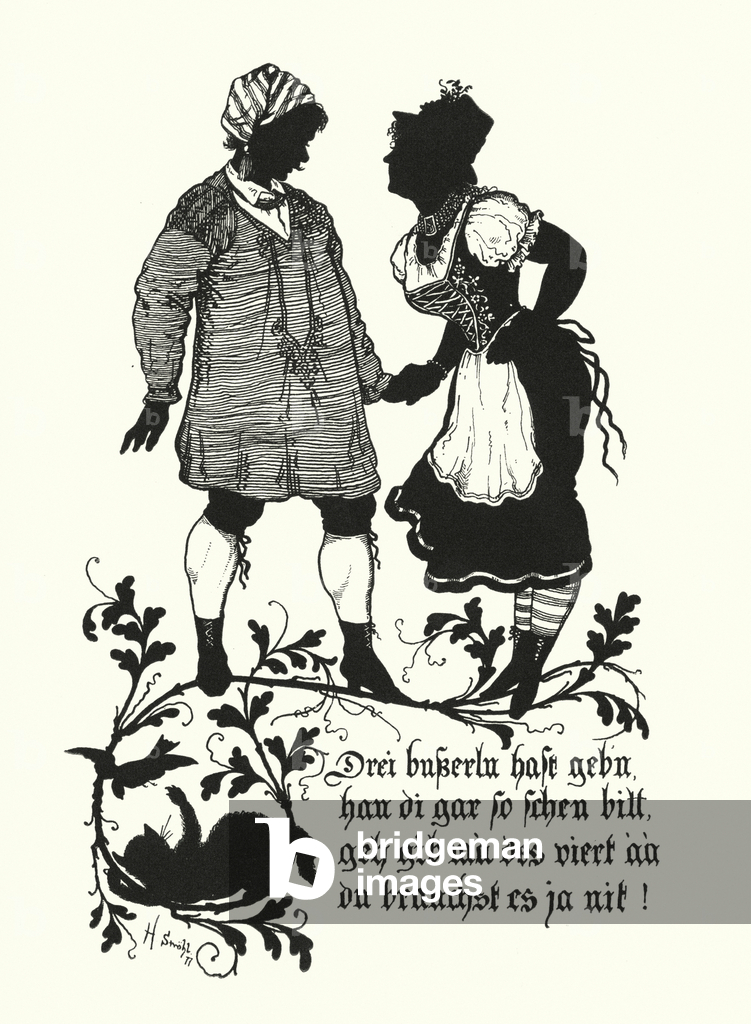 Immagine di Stampa "Silhouette di Hugo Strohl (litografia)" 1801 di Hugo Gerard Strohl