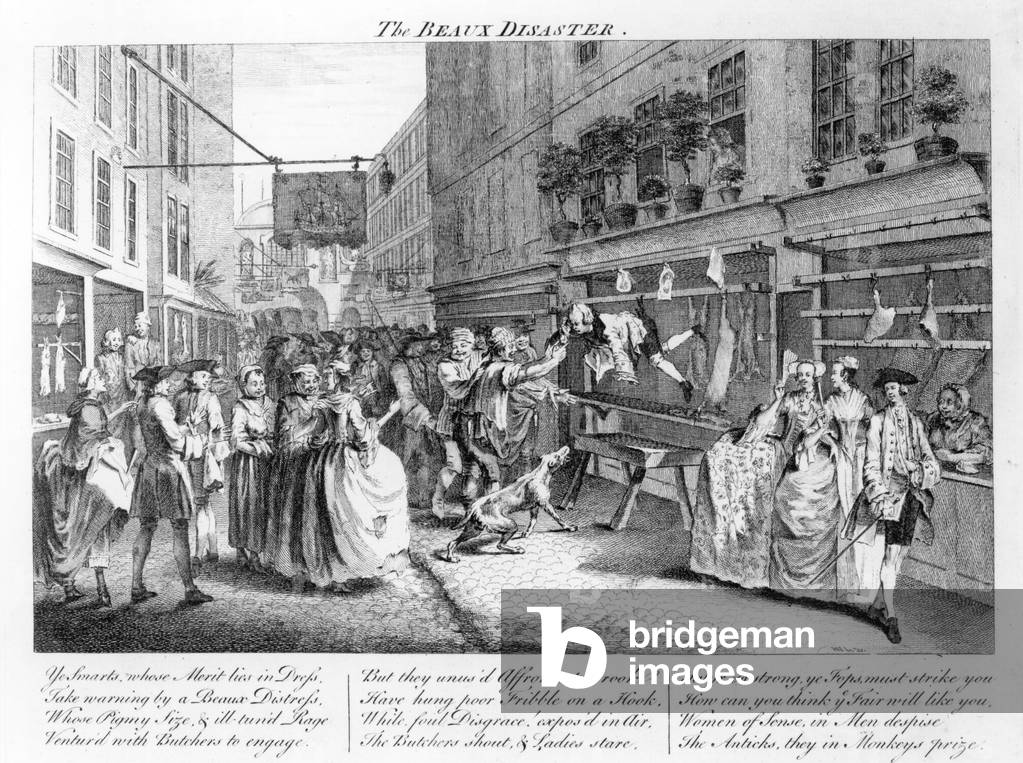 "il beaux disastro", 1747 di English School, b/w
