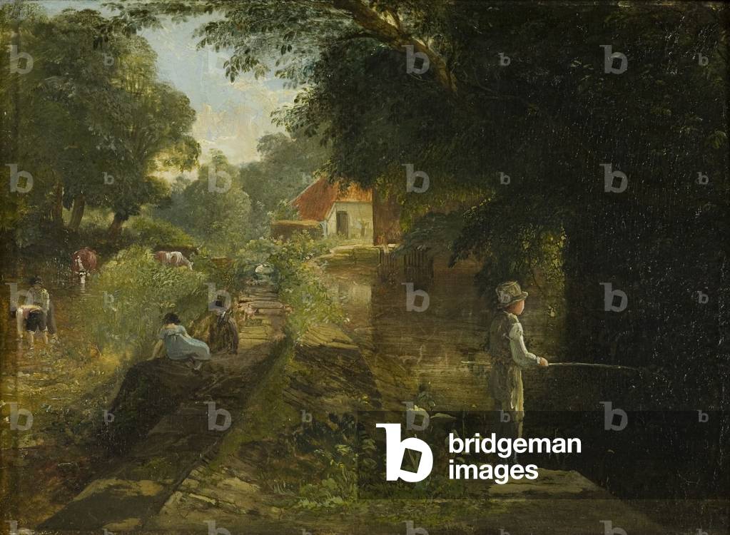 Ragazzo Pesca, Stapleton, c. 1822-23 (olio su carta di cui su pannello)