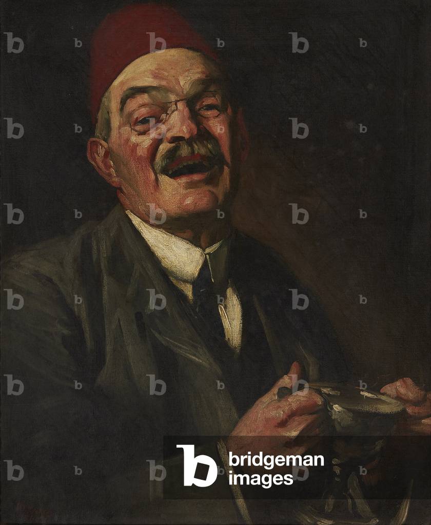 Bild von Gemälde "Lachender Mann - Selbstporträt (Öl auf Leinwand)" von William Strang