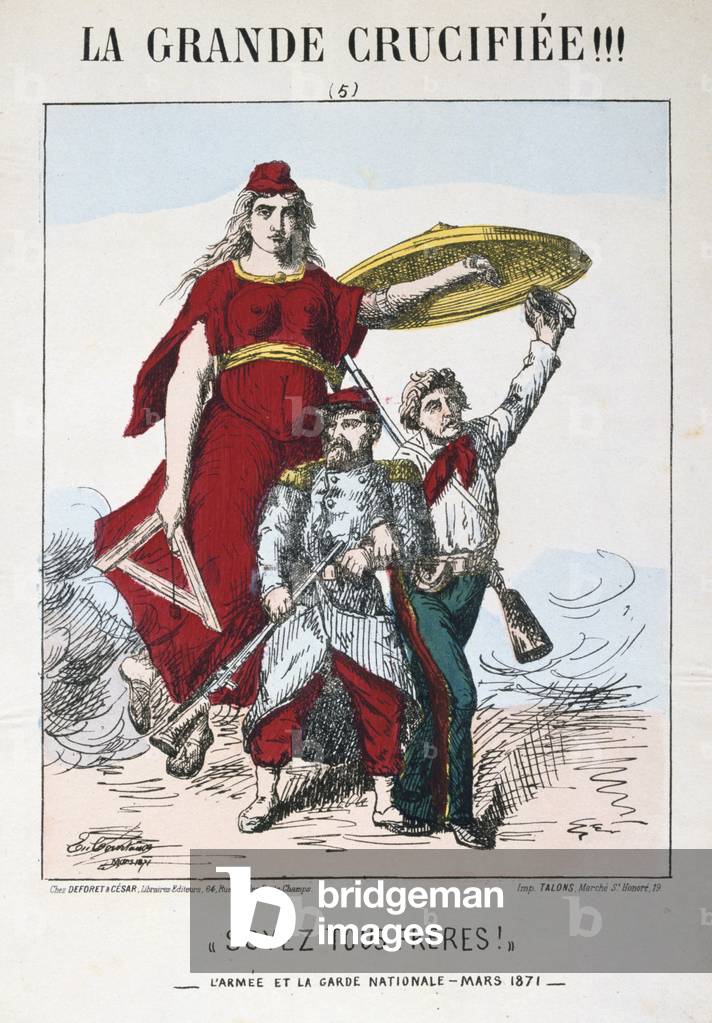 Guerra franco-prussiana 1870-1871. Arruolamento di volontari per l'esercito francese, Place du Pantheon, Parig