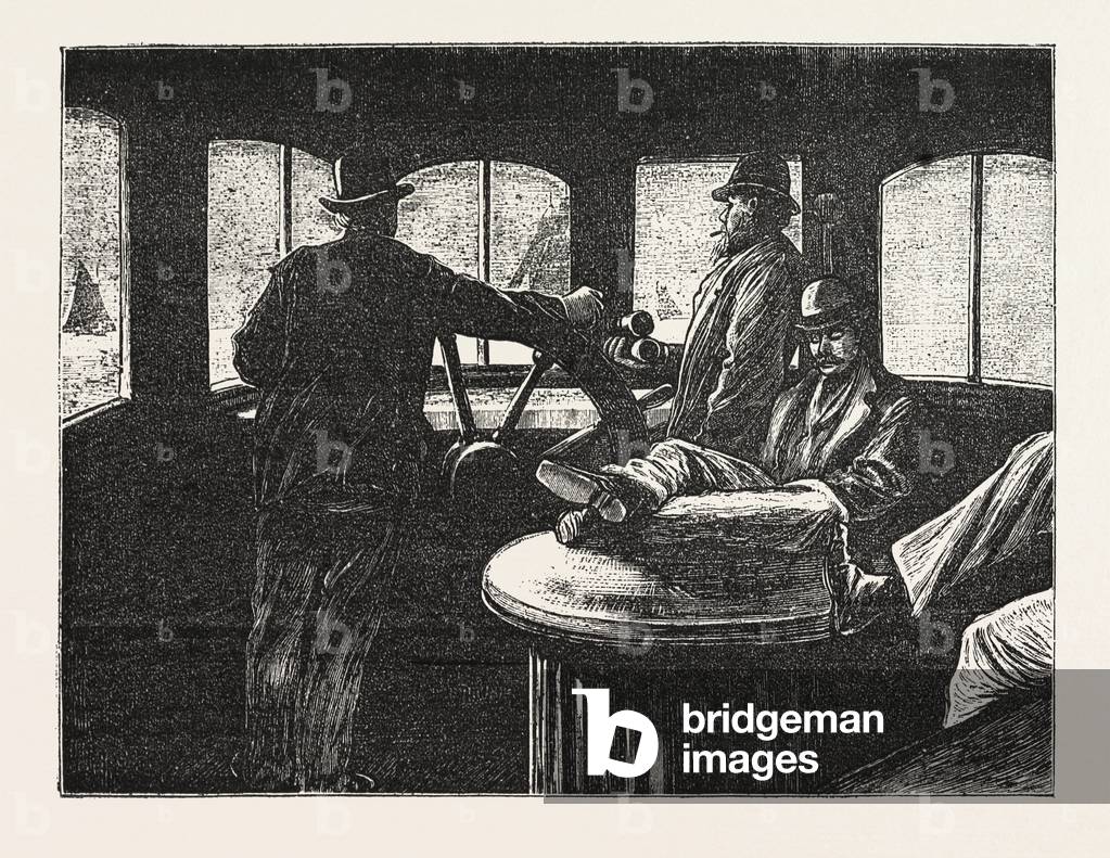 Ritorno di William Tweed a New York: Un orologio chiaro di luna, incisione 1876, Stati Uniti, Stati Uniti d'Am