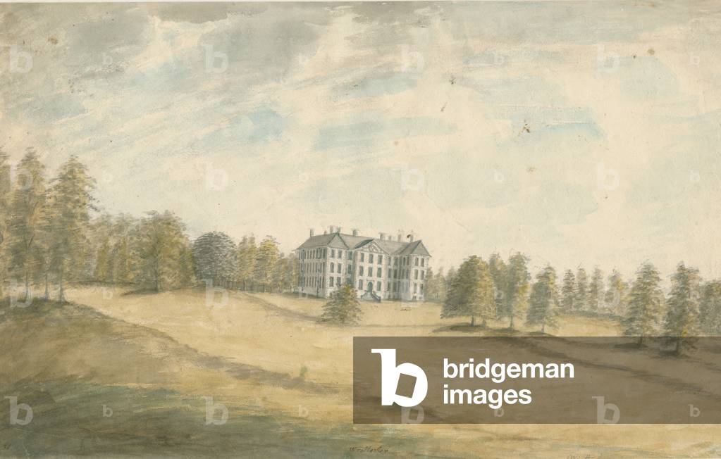 Wrottesley Hall: Aquarellmalerei, nd [1762-1802] (Gemälde)