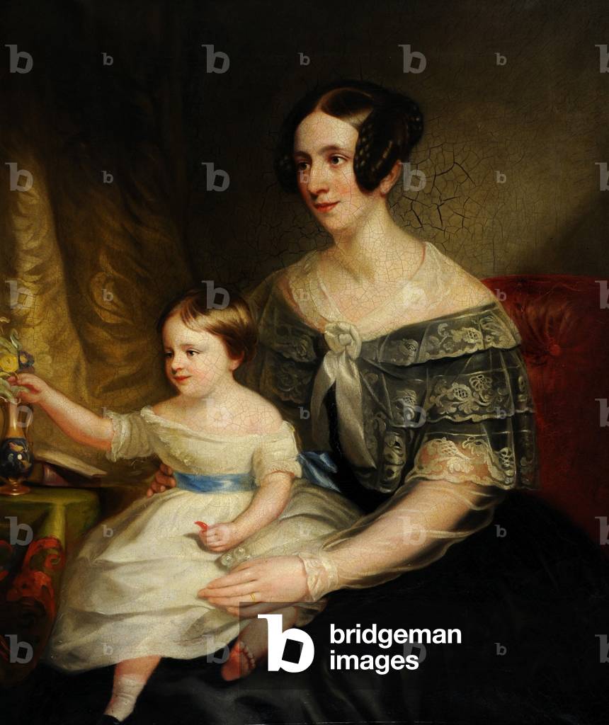 Image de Peinture représentant Une femme et un enfant inconnus par English School
