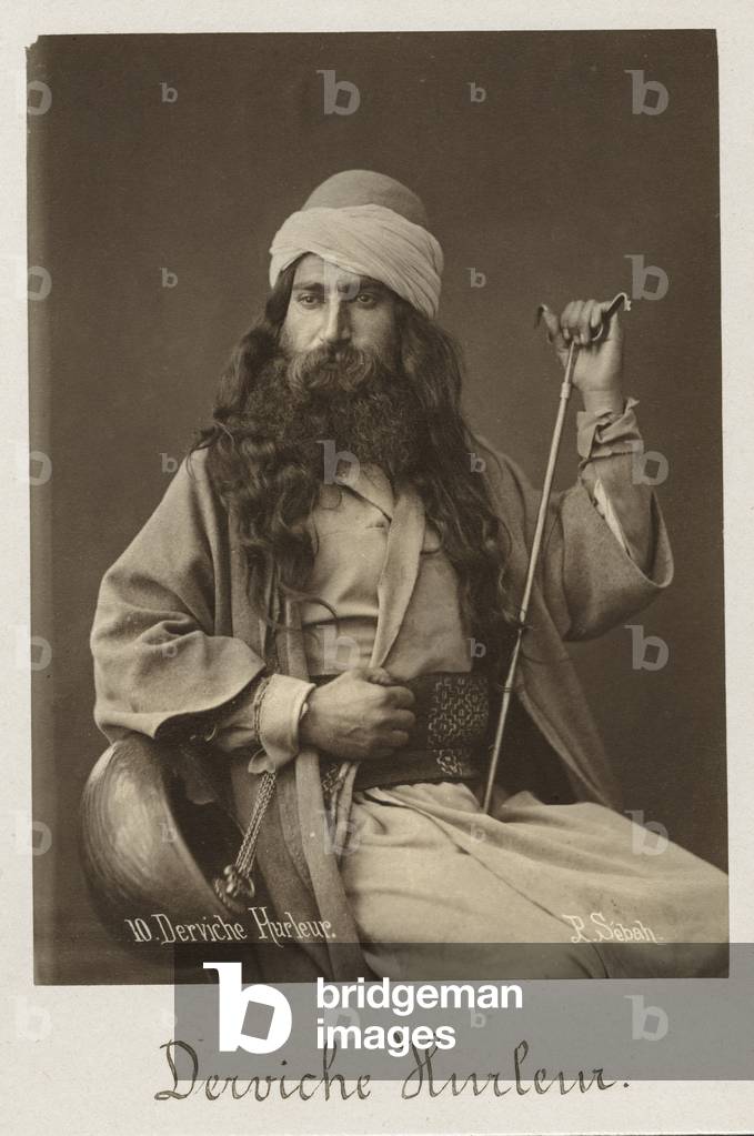 Image of Photography depicting Wandering Dervish (b/w photo) 1857 by Pascal Sebah, b/w