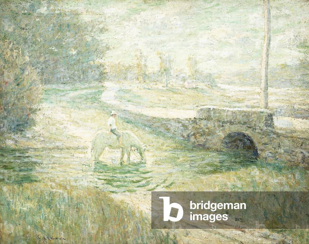 Bild von Gemälde "das weiße pferd" von Ernest Lawson