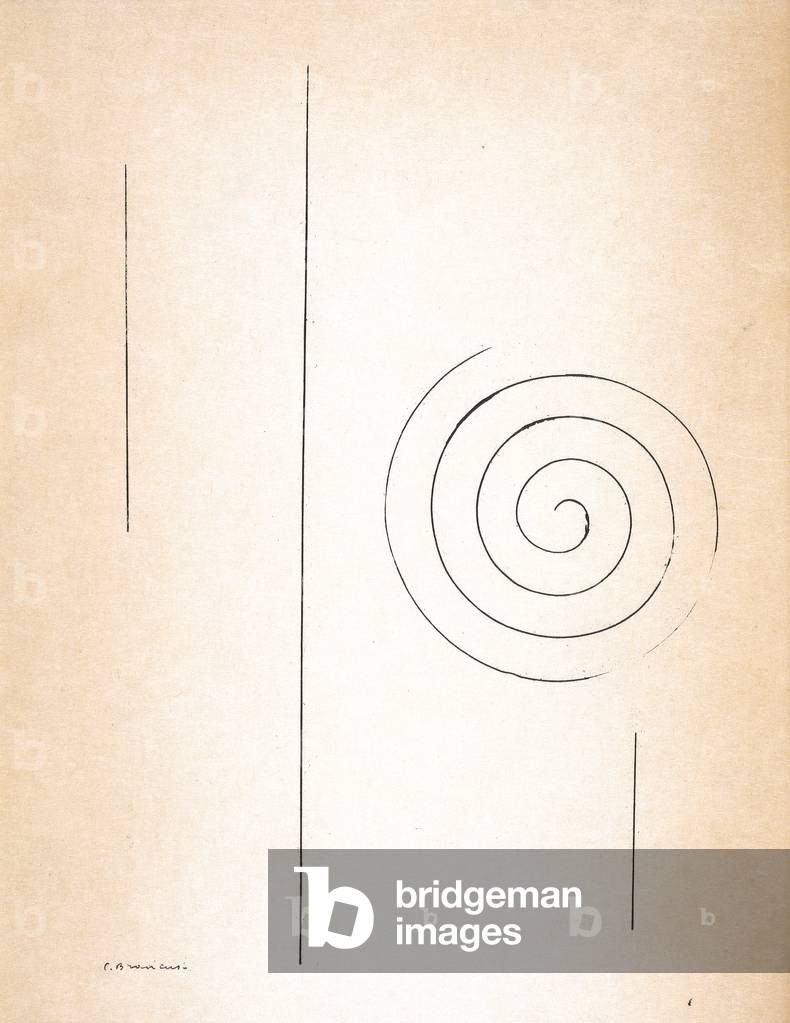 Image de Estampe représentant Frontispiece avec portrait de l'auteur 1929 par Constantin Brancusi, b/w