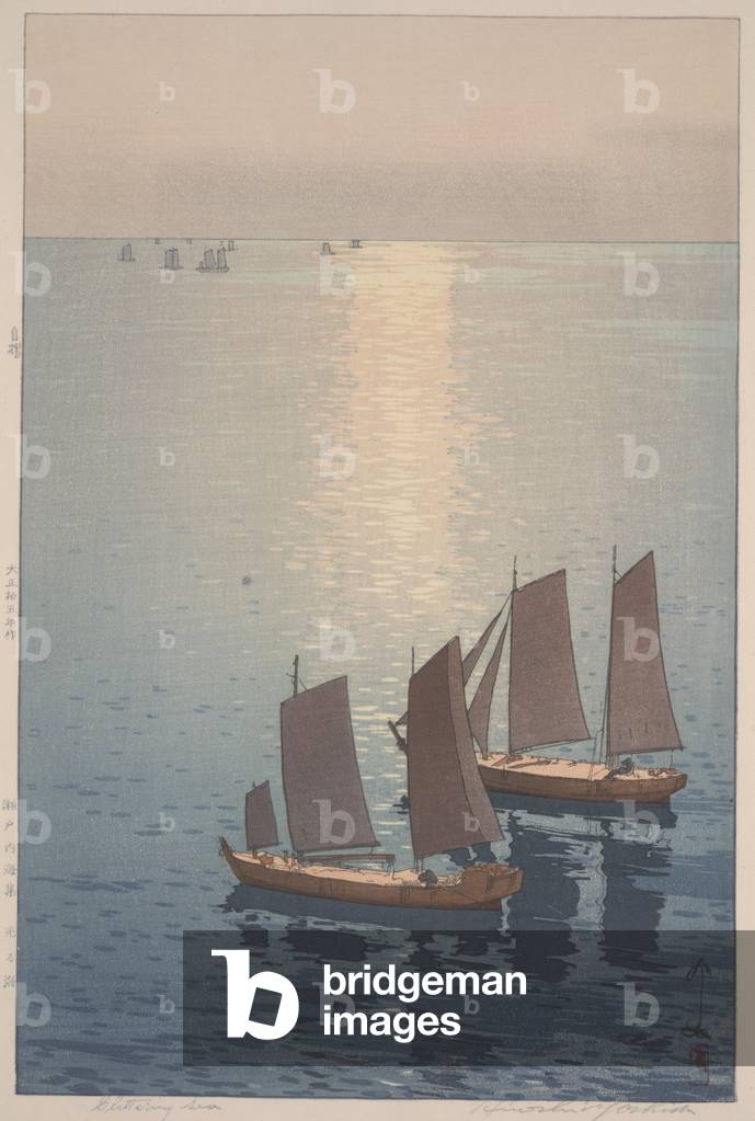 Image of Print depicting Glittering Sea, 1926 by Hiroshi Yoshida