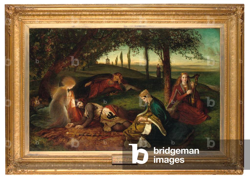 Der Sangreall, König Arthur heilte 1863 von seiner schweren Wunde (Öl auf Leinwand)