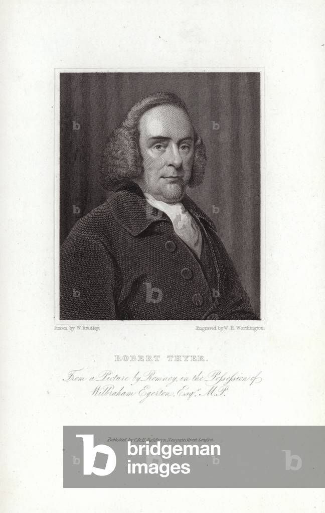 Robert Thyer (engraving) by George Romney