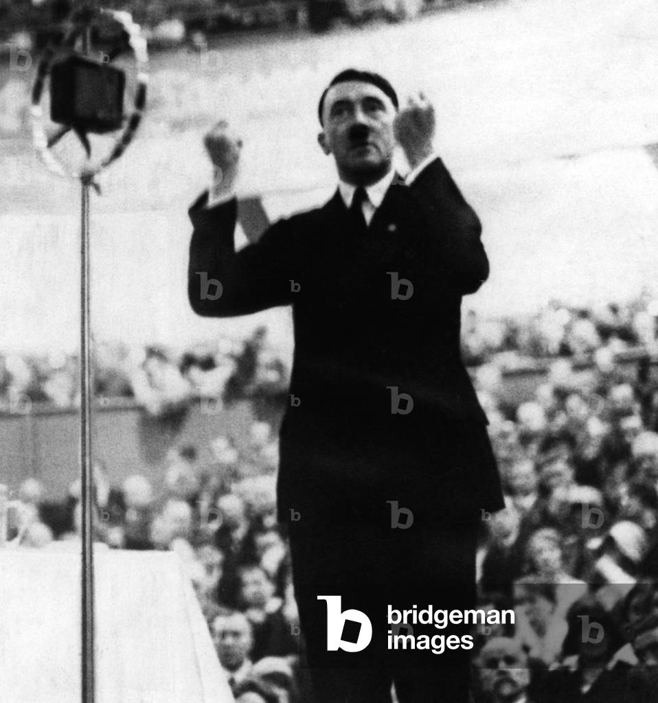 Image Of Adolf Hitler During A Speech 1930 b w Photo Image Of Adolf Hitler During A Speech 1930 b w Photo