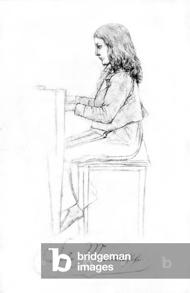 Immagine di Disegno "MENDELSSOHN Félix" 1801 di Wilhelm Hensel, b/w