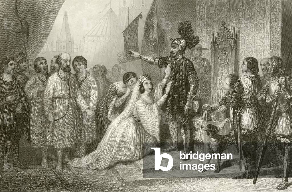 Image of Print depicting The Burghers of Calais before King Edward of England (print) 1801 by French Artist, b