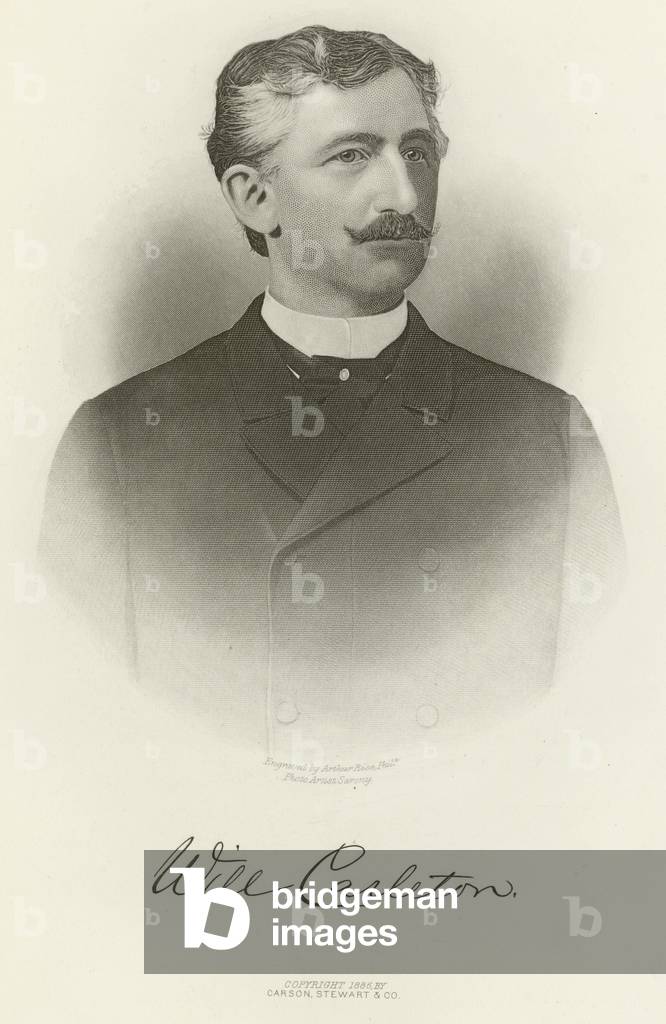"Will Carleton (Gravur)" von Napoleon Sarony, b/w