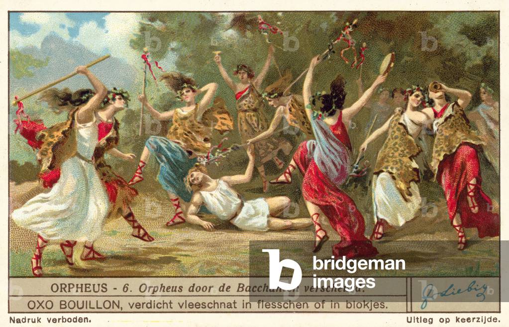 "Orfeo fatto a pezzi dai Baccanti (cromolito)" di European School