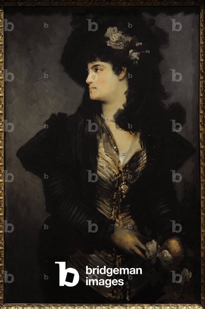 Hans Makart (1840-1884) Ritratto di donna, terzo quarto del XIX secolo.