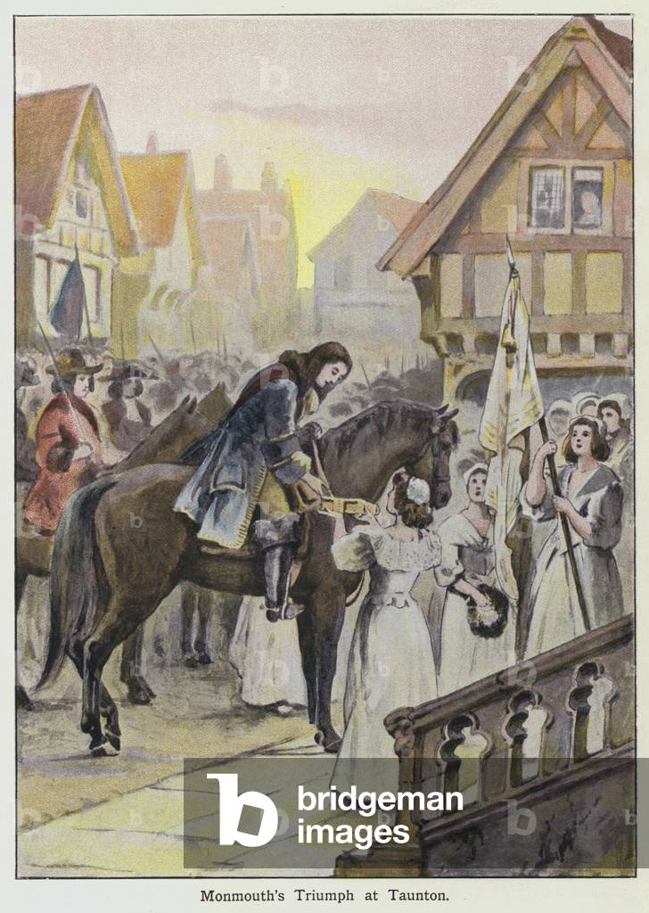 Monmouth's Triumph bei Taunton (Farbe Litho)