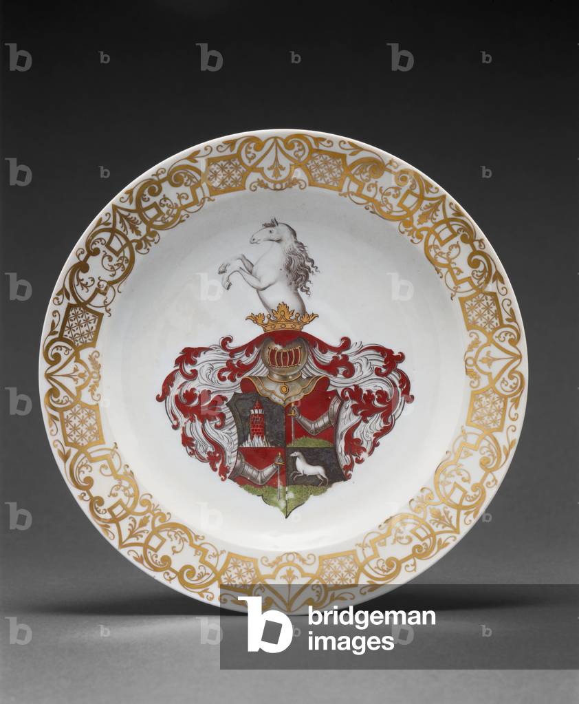 Teller, 1735-40 (Hartes Pastenporzellan)
