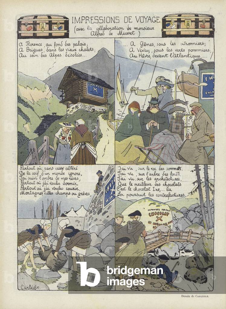 "Illustrazione per Le Rire (color lito)" di Charles Emile called Carlegle Egli