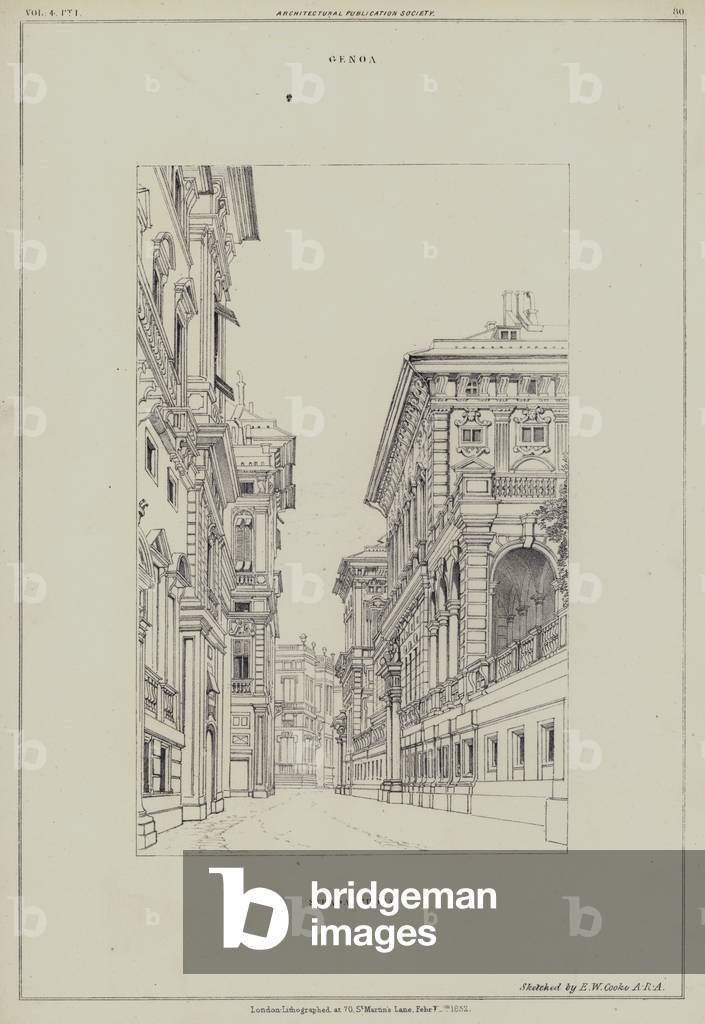 Image of Print depicting Strada Nuova by Edward William Cooke